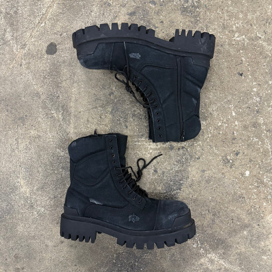 Balenciaga Distressed Strike Boots
