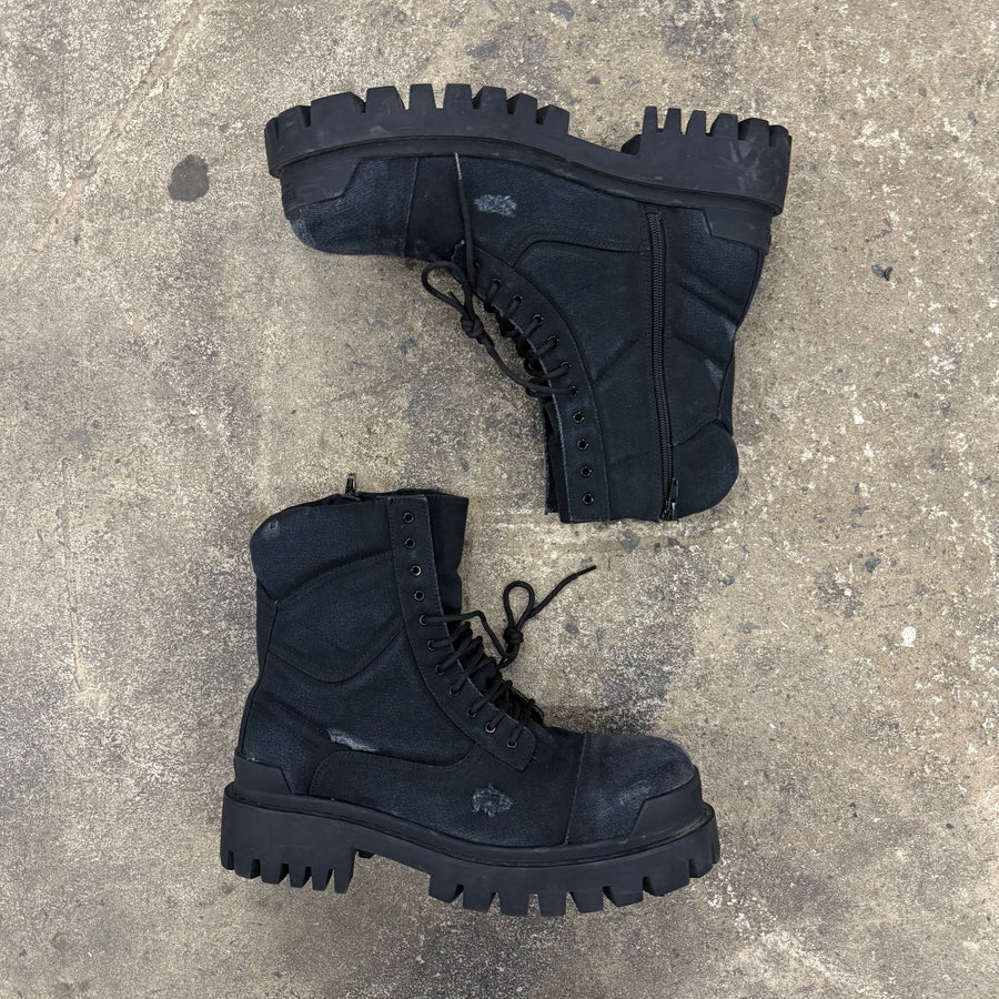 Balenciaga Distressed Strike Boots