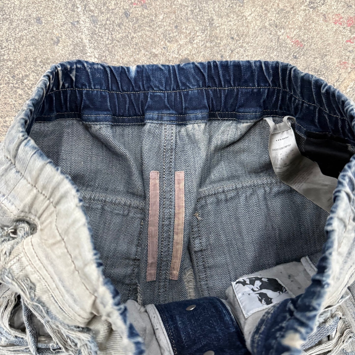 Rick Owens DRKSHDW       'Slashed' Distressed Mineral Pusher Pants