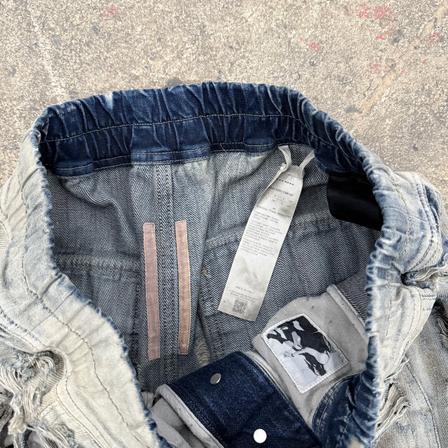 Rick Owens DRKSHDW       'Slashed' Distressed Mineral Pusher Pants