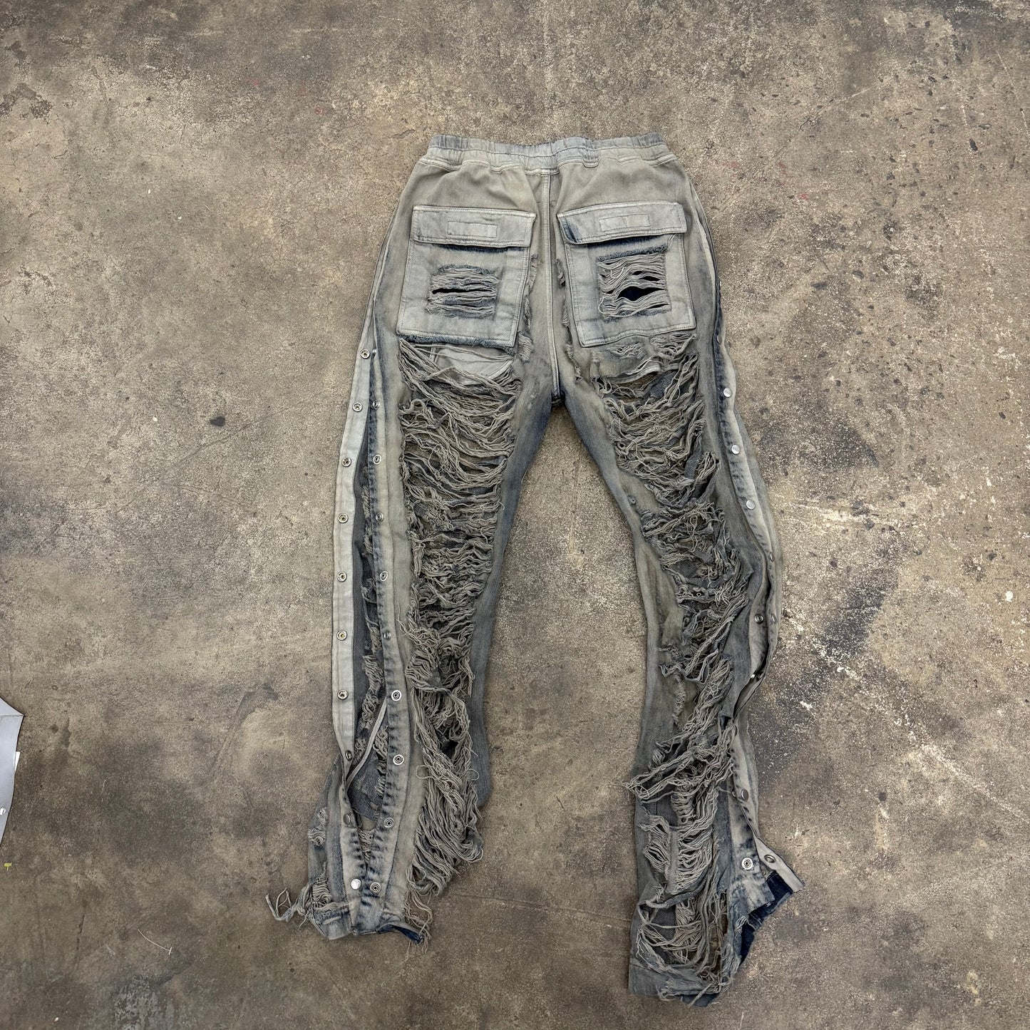 Rick Owens DRKSHDW       'Slashed' Distressed Mineral Pusher Pants