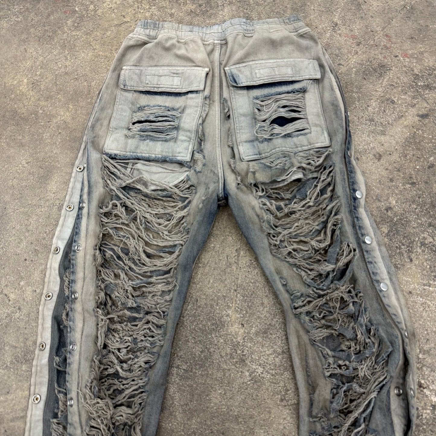 Rick Owens DRKSHDW       'Slashed' Distressed Mineral Pusher Pants