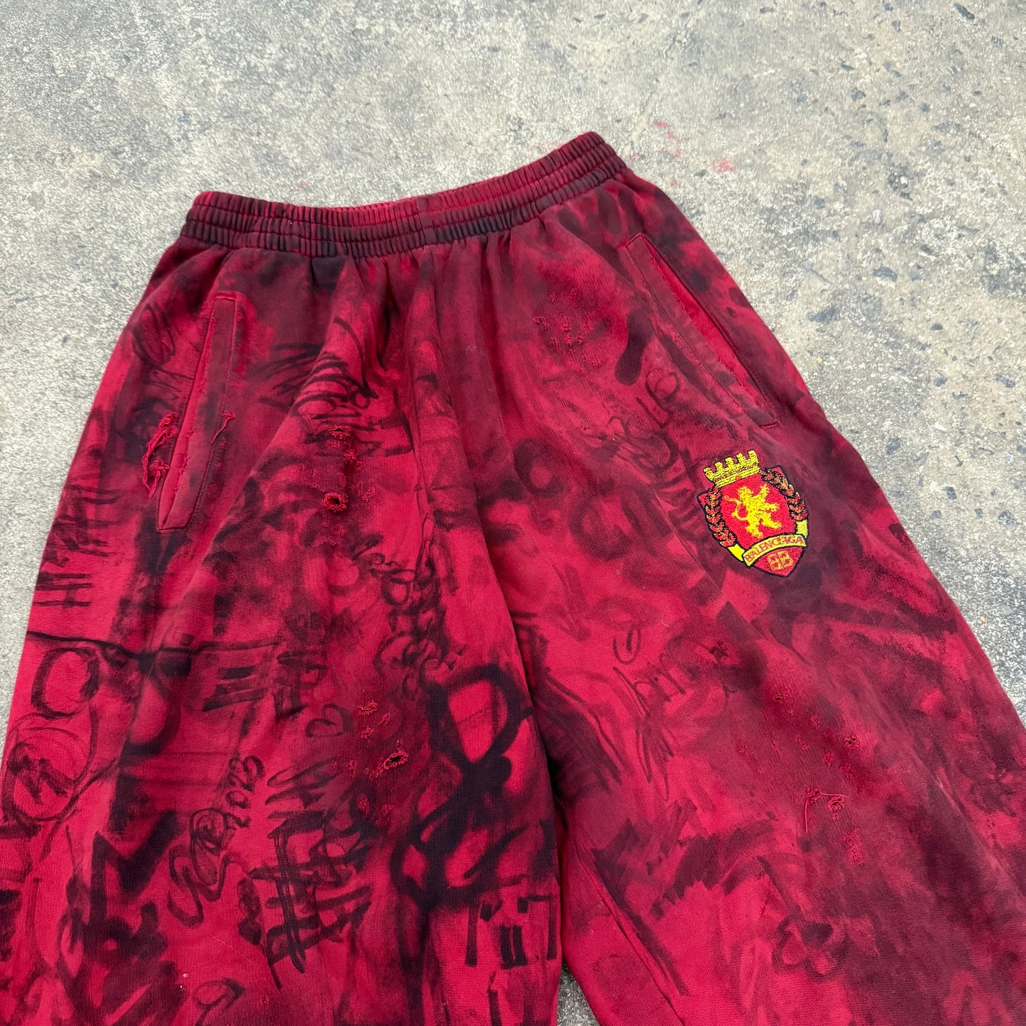 BALENCIAGA Skater Sweatpants in Red