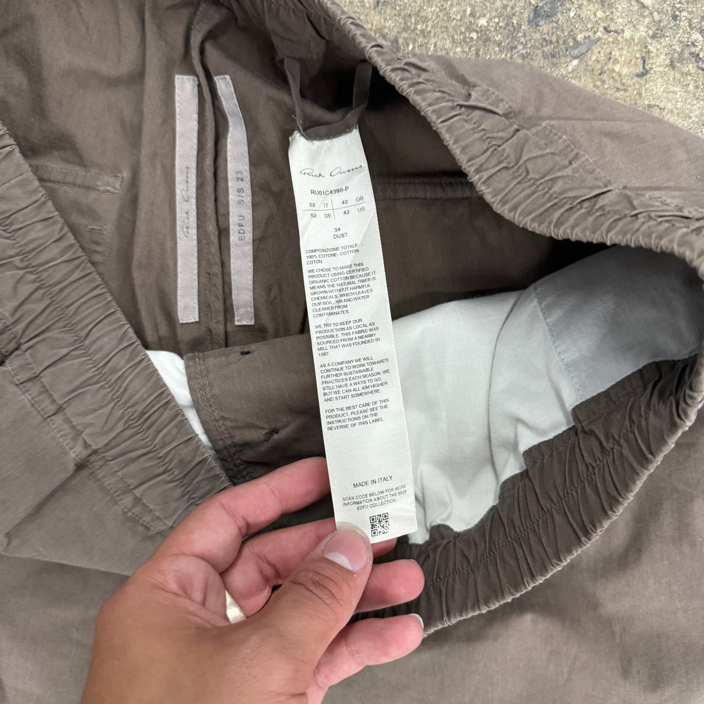 Rick Owens Mainline Dust pants