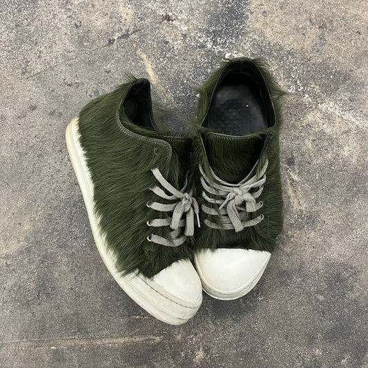 Rick Owens "Grinch" Pony Hair Ramones