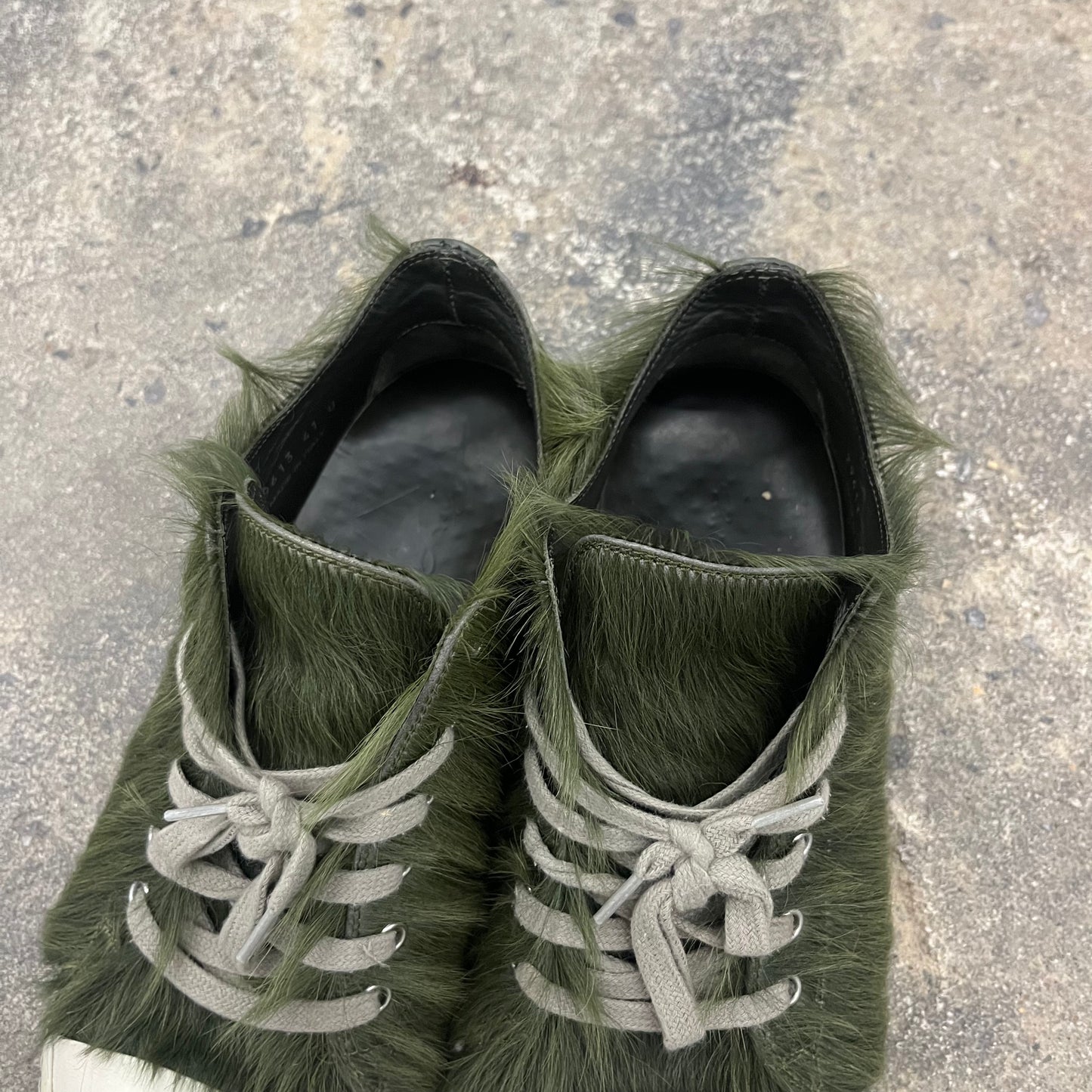 Rick Owens "Grinch" Pony Hair Ramones